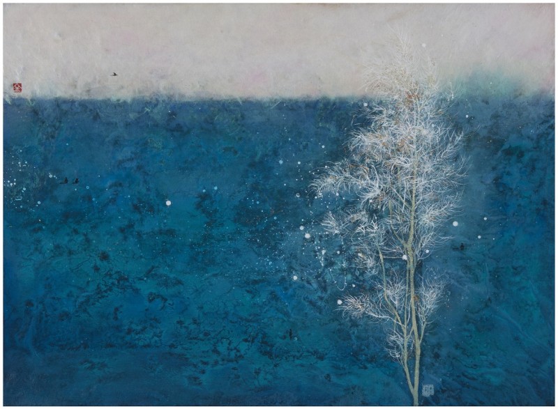 The Forbidden Fruit  53x72cm  han-ji on canvas 2019