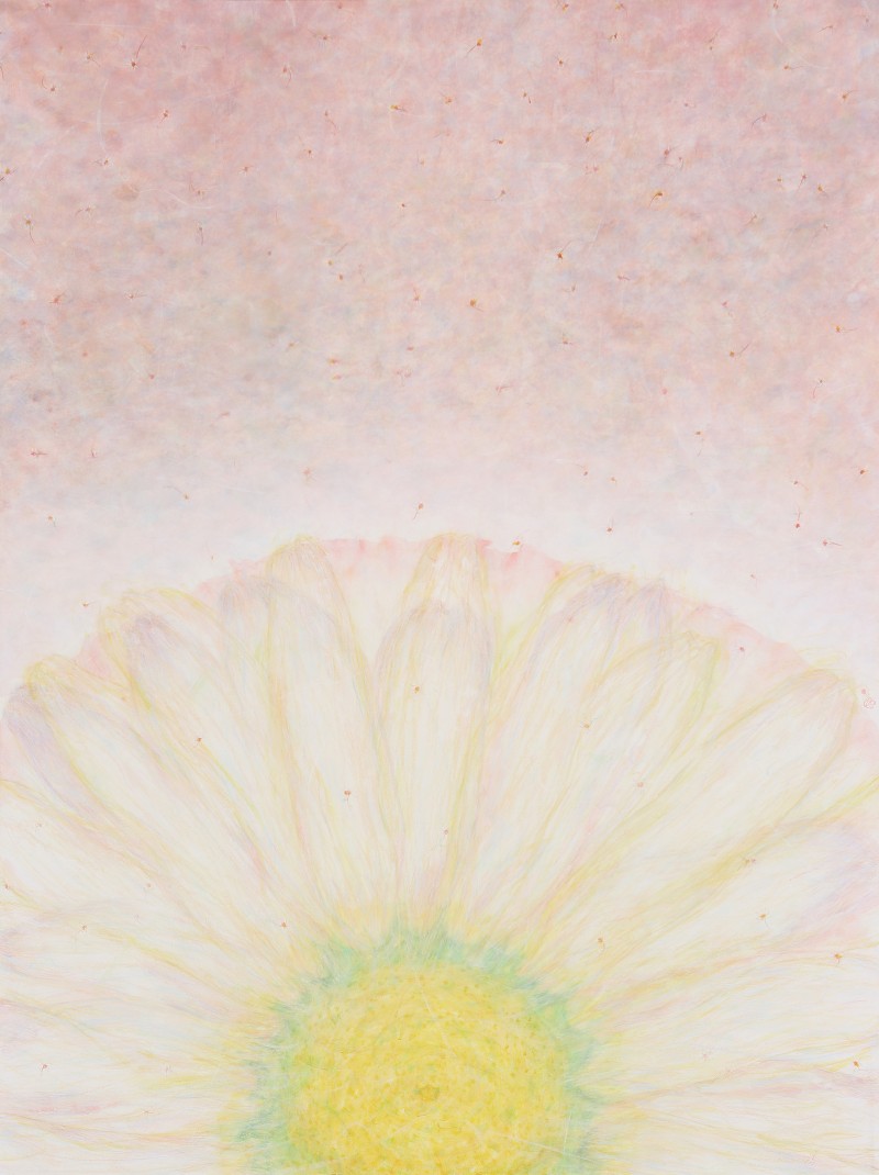 마음을 다해. 종이에 채색. 160x120cm. 2018